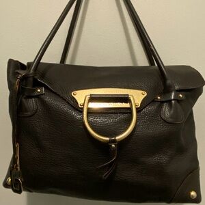 Dolce and Gabbana soft brown leather lg tote gold tone. Stunning condition